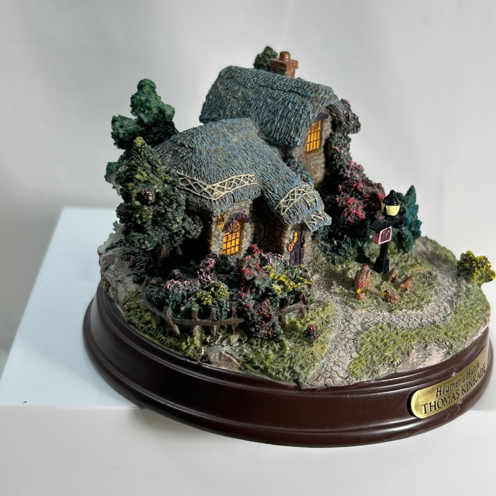 Thomas Kinkade Heather's Hutch‎ Light Up Cottage Miniature Scene Collectible - Picture 3 of 6